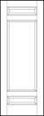 stile and rail front entry door with sunken panels two horizontal rectangles on edges and large panel in center