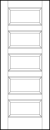 stile and rail front entry wood doors with five equally sized sunken panels