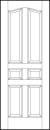6 panel colonial interior doors with semi arched top