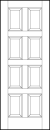 custom panel interior doors with eight vertical sunken panels