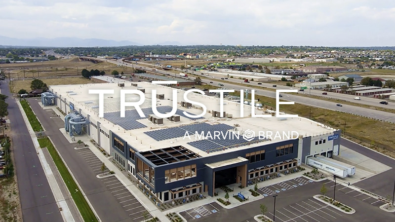 Aerial view of the TruStile MDF plant in Denver