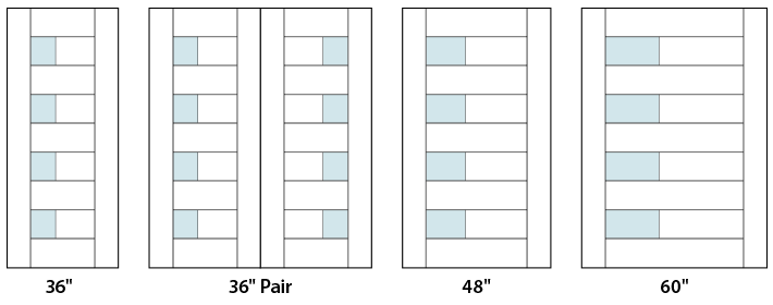 TM9400 barn doors work greak with a bold glass pattern