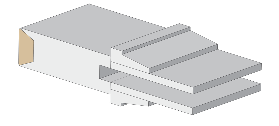 Detail of avant moulding construction